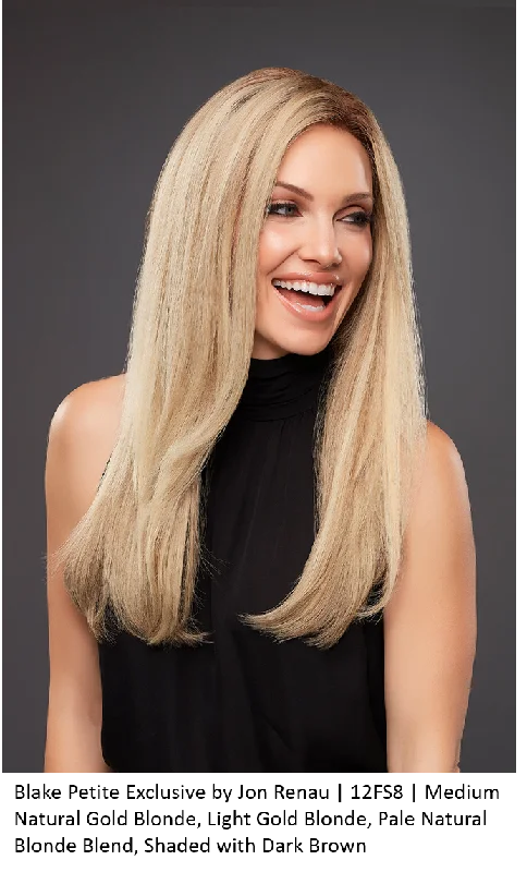 Brazilian - human - hair wig with a full and voluminous lookBlake Petite Exclusive Remy Human Hair Lace Front Wig (HT)