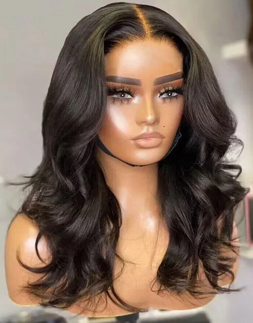 Lace wig with a wavy texture for a beachy lookBody Wave Pre Everything 13x5 HD Lace Wig Pre Cut Lace Wig