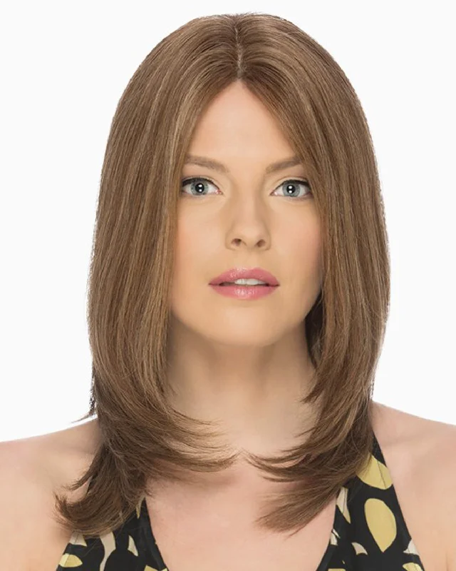 Human - hair wig with a middle - part for a classic and elegant styleCeline-LF | Lace Front & Monofilament Top Remy Human Hair Wig by Estetica