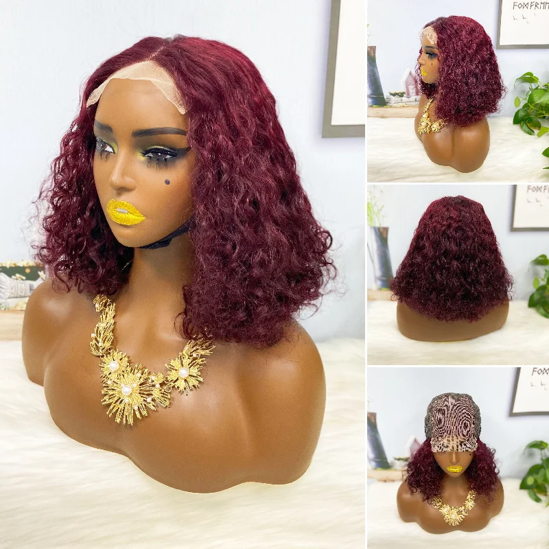 Lace wig with a straight texture for a sleek and minimalist lookDD 5x5 Glueless Wig WW  Natural Human Hair Lace Wigs Color 99J 14inch