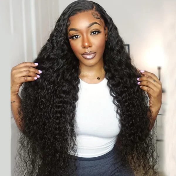 Human - hair wig with a straight texture for a sleek and minimalist lookIshow Water Wave Lace Front Wig 13x6 HD Lace Frontal Wig 40 Inch Glueless Human Hair Wigs