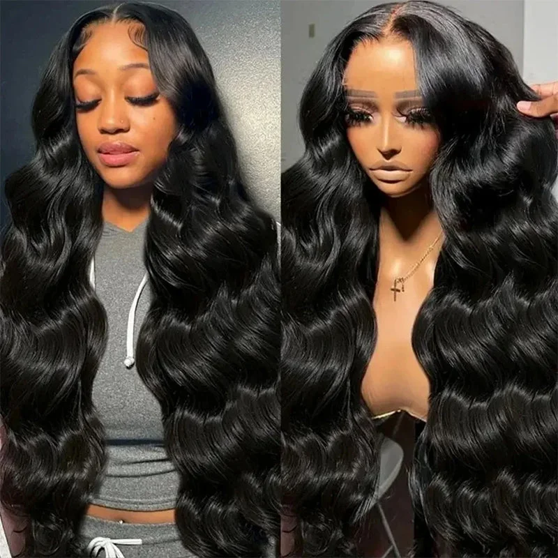 Indian - human - hair wig with a natural - looking shineBody Wave Lace Front Wig 13x4 Lace Frontal Wig 30 Inch Human Hair Wigs