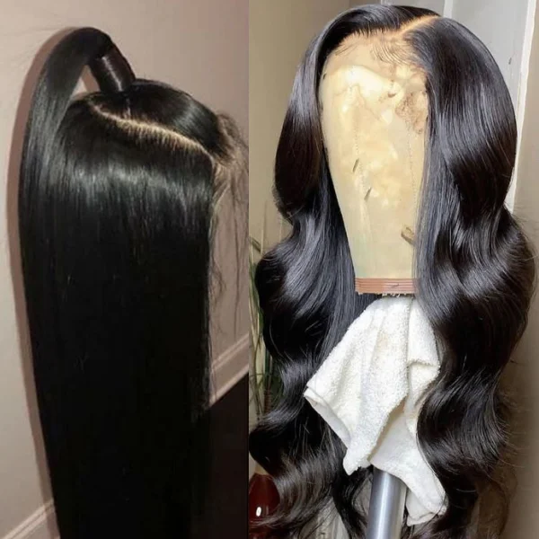 Human - hair wig with a pre - bleached knot for a natural - looking scalpIshow Straight Hair & Body Wave Lace Wigs Affordable Glueless Human Hair Wigs