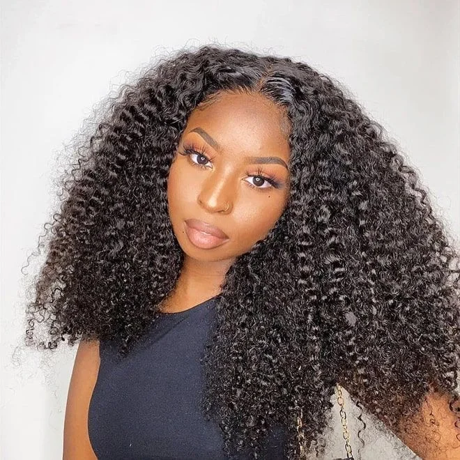 Human - hair wig in a jet - black color for a classic and timeless lookJerry Curl 4x4 5x5 Lace Closure Wig Human Hair Wigs Pre Plucked