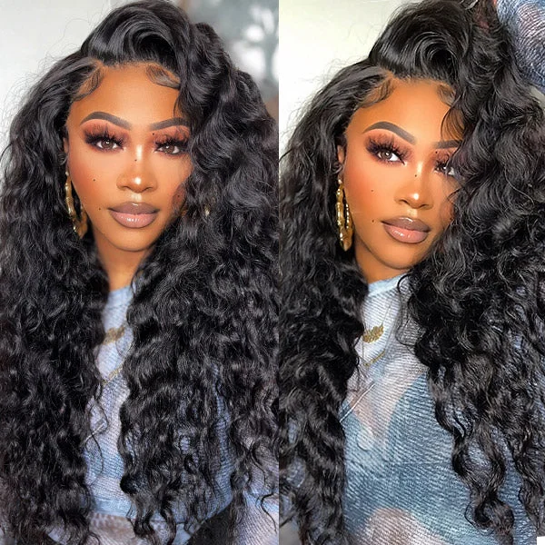 Human - hair wig with a curly texture for a bold and stylish choiceIshow Loose Deep Wig Real Thin HD Lace Frontal Wigs 13x4 Invisible Lace Front Wigs Long Human Hair Wigs