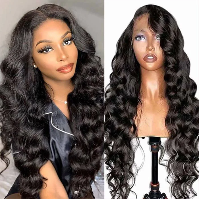 Human - hair wig with a natural - looking root for a more realistic lookLoose Wave 4x4 5x5 Closure Wigs Quality Wigs Long Human Hair Wigs