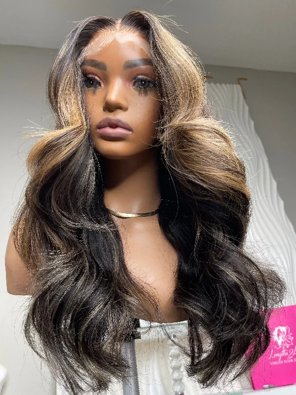 Human - hair colored wig for a natural and luxurious feelMahalia