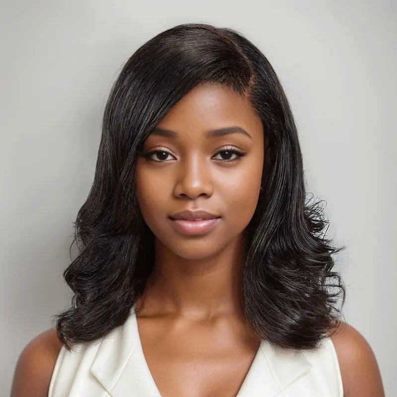 Lace wig with a straight texture for a sleek and minimalist look7x5 13x4 Minimalism Glueless Bob Wig Natural Wave Human Hair