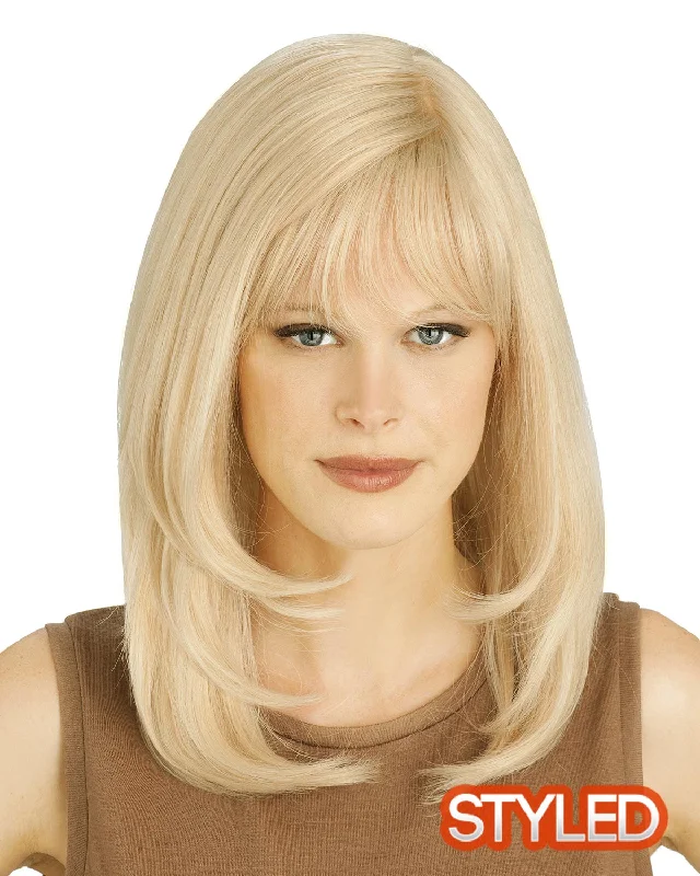 Human - hair wig with a 180 - density for a full and thick appearancePC106 Petite/Average | Monofilament Human Hair Wig by Louis Ferre