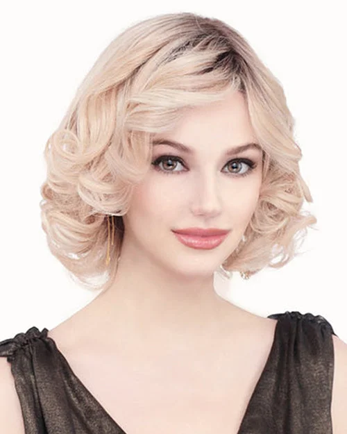 Malaysian - human - hair wig with a smooth and silky texturePLF008HM | Lace Front & Monofilament Human Hair Wig by Louis Ferre