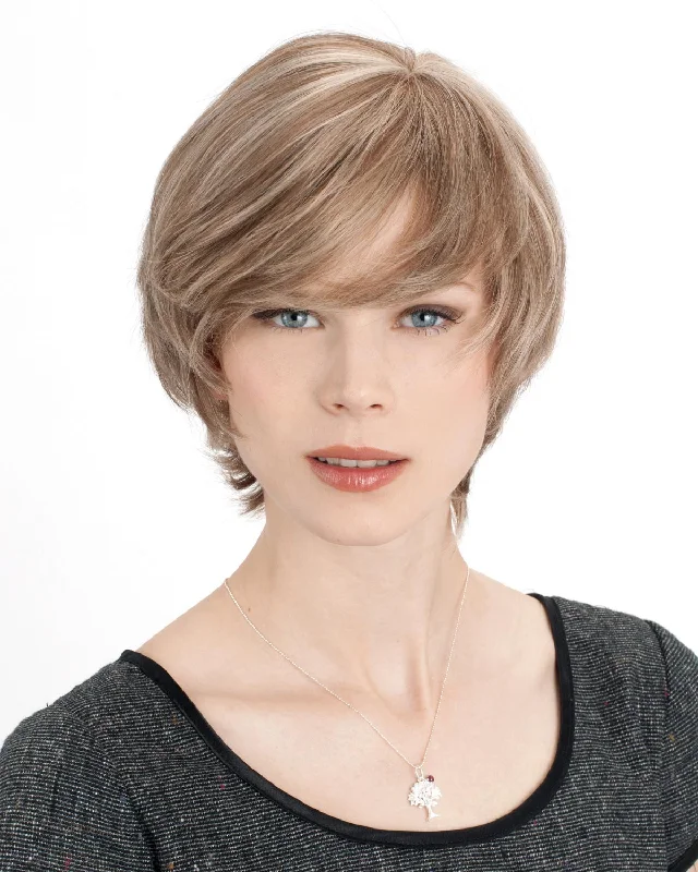 Adjustable - cap human - hair wig for a comfortable fitSapphire | Monofilament Human Hair Wig by Louis Ferre