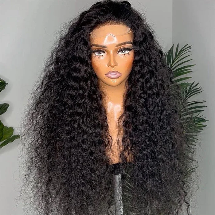 Brazilian - human - hair wig with a full and voluminous lookWater Wave HD Lace Wigs 13x4 Lace Frontal Wig Brazilian Human Hair Wigs