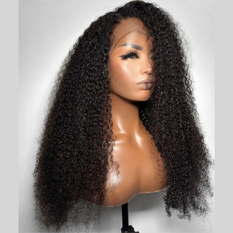 Lace wig with a silk - base cap for a comfortable and smooth feelWOWANGEL 4C Texture Hair 13X6 Skinlike Real HD Lace Front Wig Kinky Curly