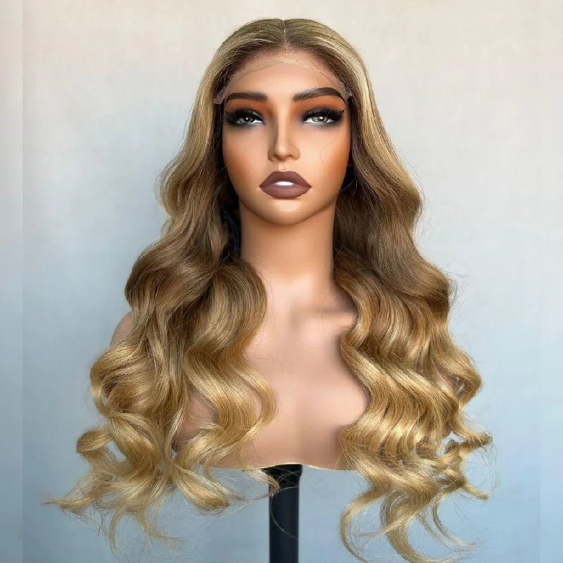 Lace wig with a natural - looking root for a more realistic lookWOWANGEL Balayage 5X5 HD Lace Closure Wig Wear & Go Glueless Wig Raw Hair