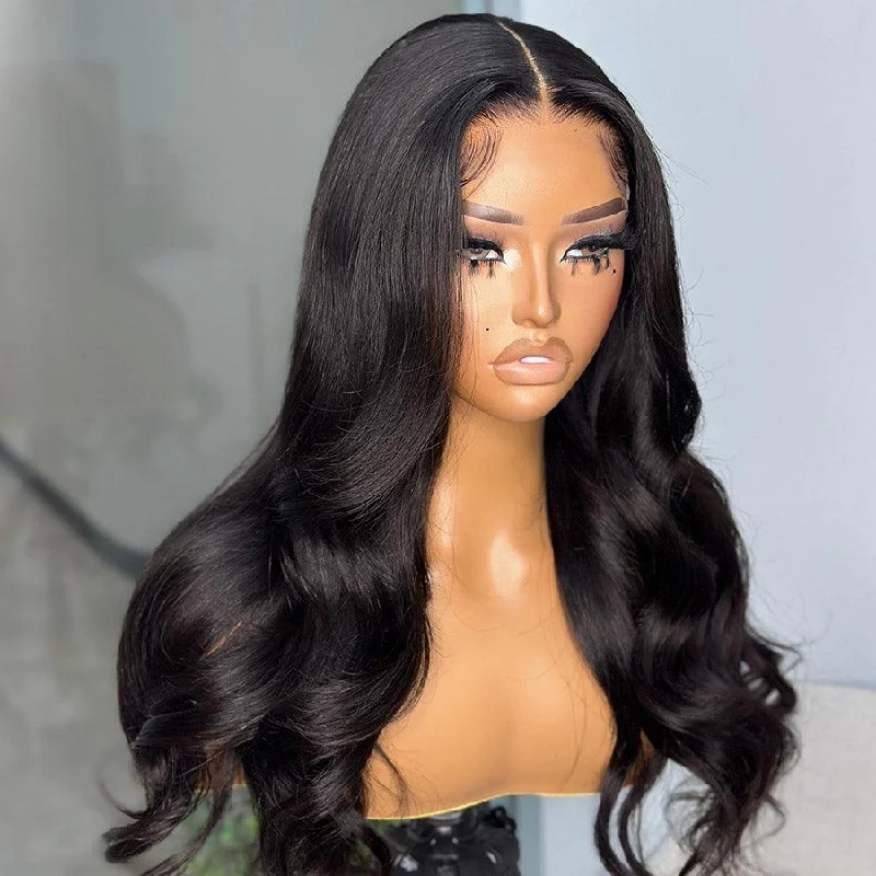 Synthetic lace wig with a heat - resistant formulaWOWANGEL Pre-Everything 9X6 Wear Go Glueless Wig HD Lace Wigs Body Wave