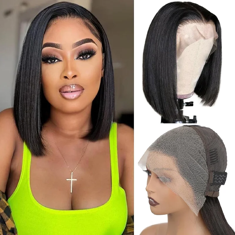 Layered bob wig to add volume and dimensionLumiere A1 Customized 13x4 Lace Frontal Straight Bob Wig For Women Brazilian Human Hair Wig