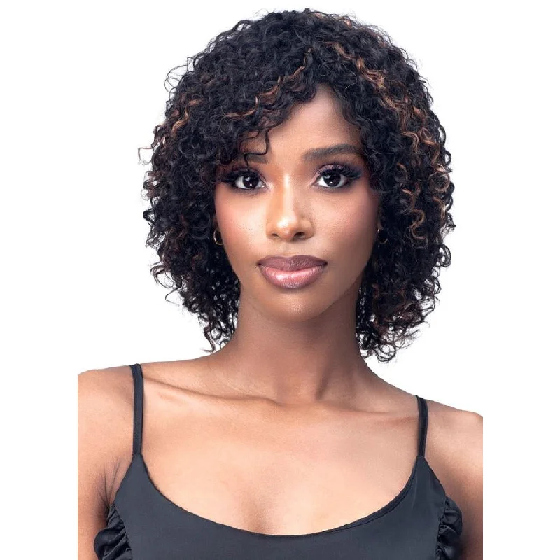 Bob wig with a curly fringe for a playful and youthful vibeBobbi Boss Stunna Series 100% Unprocessed Human Hair Wig - MH1505 Marion