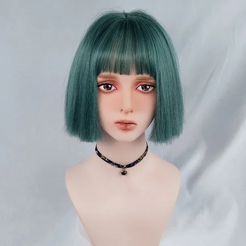 Adjustable - cap bob wig for a comfortable fitBob LoLita Wig Dark Green