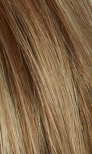 88GR | Light wheat blonde with dark strawberry blonde highlights and dark brown roots