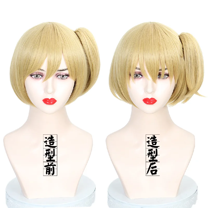 Bob wig with auburn highlights for a warm and vibrant appearanceCosplay Wig - Haikyuu - Yachi Hitoka