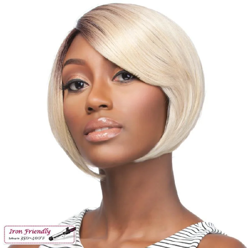 Bob wig with a pre - plucked hairline for a more natural lookIt's A Wig! Synthetic Wig – Q Carla