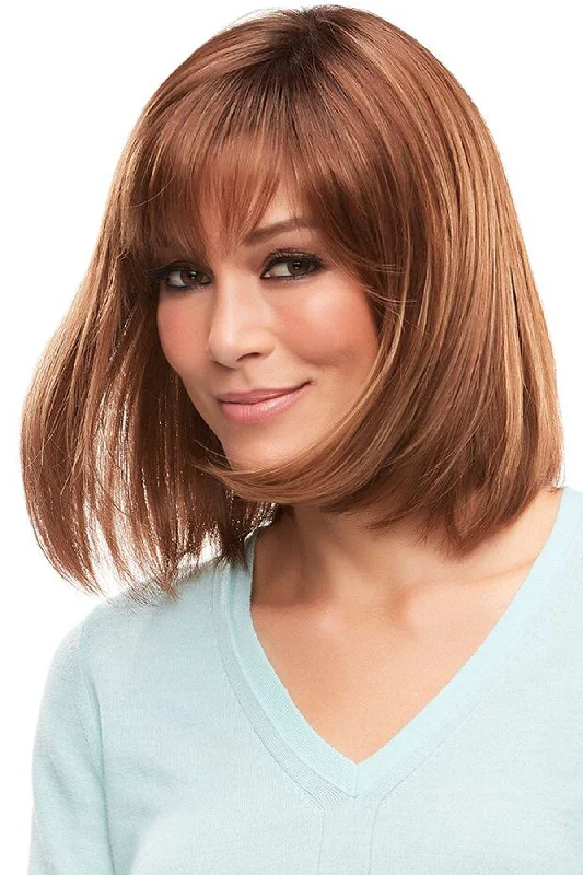 Bob wig in a jet - black color for a classic appearanceJon Renau Wigs - Emilia (#5702)