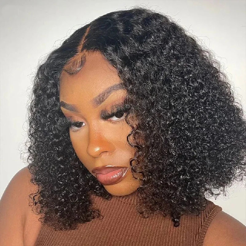 Lumiere Pre Cut 4/27 Honey Blonde Curly Wave Bob Customized 250% Density Glueless Wig 4x4 Lace Human Hair Wigs for Women