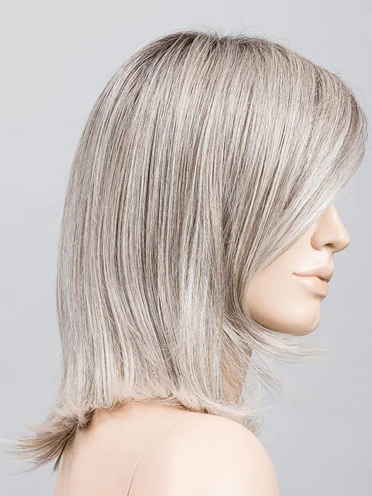 STONE GREY ROOTED | Grey with Black/Dark Brown and Lightest Blonde Blend with Shaded Roots