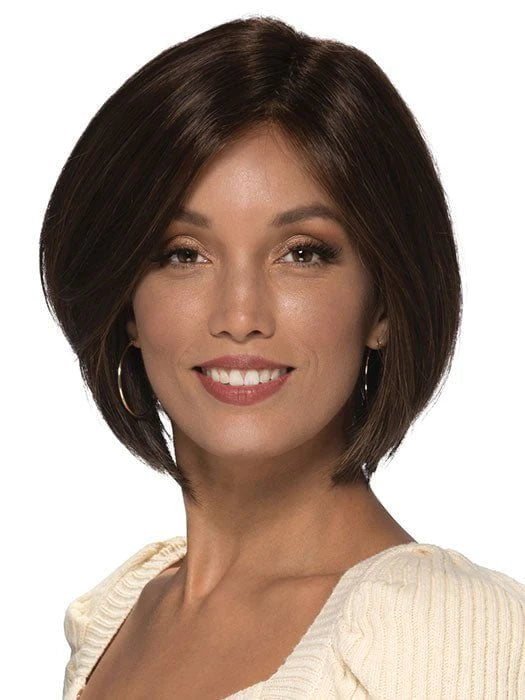 Bob wig with a curly fringe for a playful and youthful vibeMeritt | Synthetic Lace Front Wig (Mono Top)