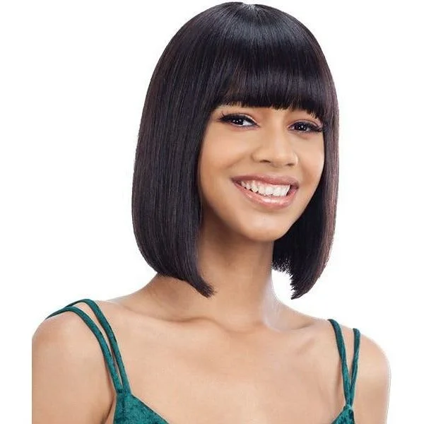 Lace - front bob wig for a seamless hairlineModel Model Nude Brazilian Natural 100% Human Hair Wig – Kandie