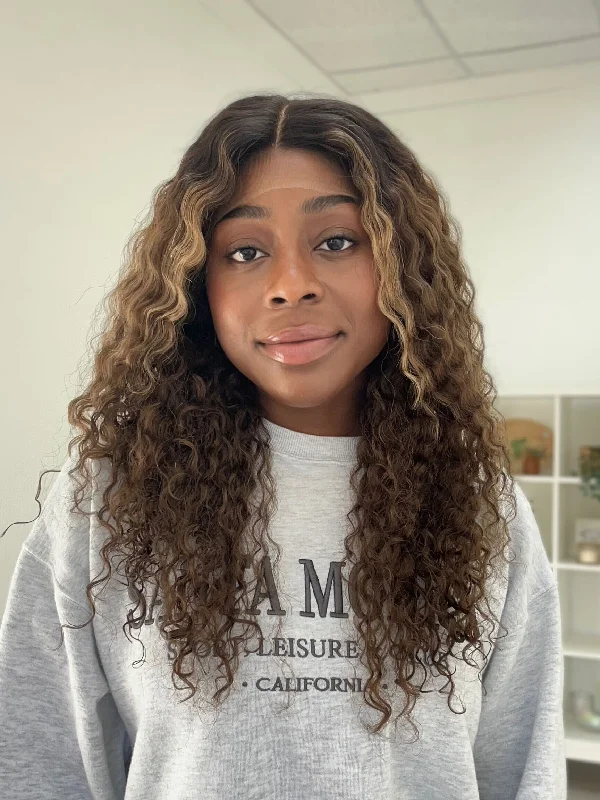 Serena (Curly) Glueless 2.0 Lace Top Wig, 24" length (Summer Cap!)