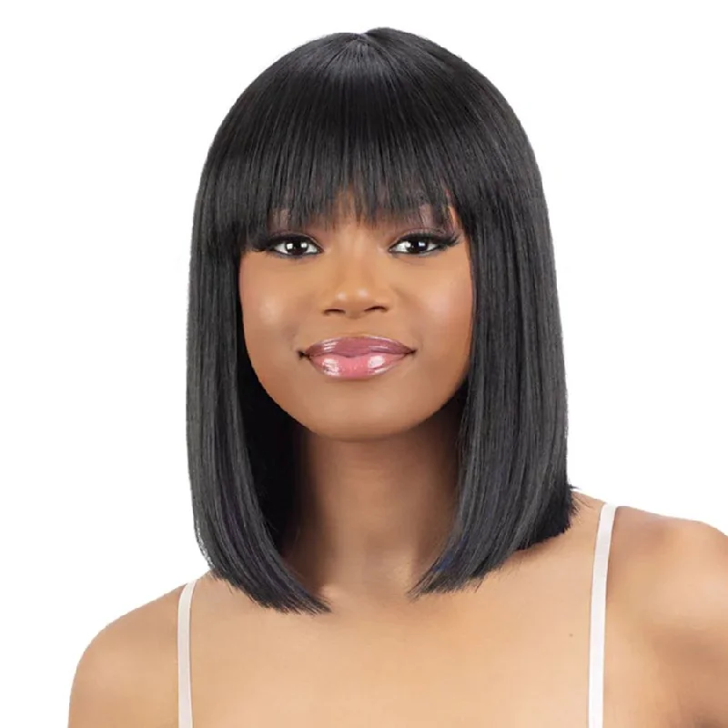 Ash - blonde bob wig for a trendy and cool - toned lookShake-N-Go Legacy Human Hair Blend Wig - Charlotte