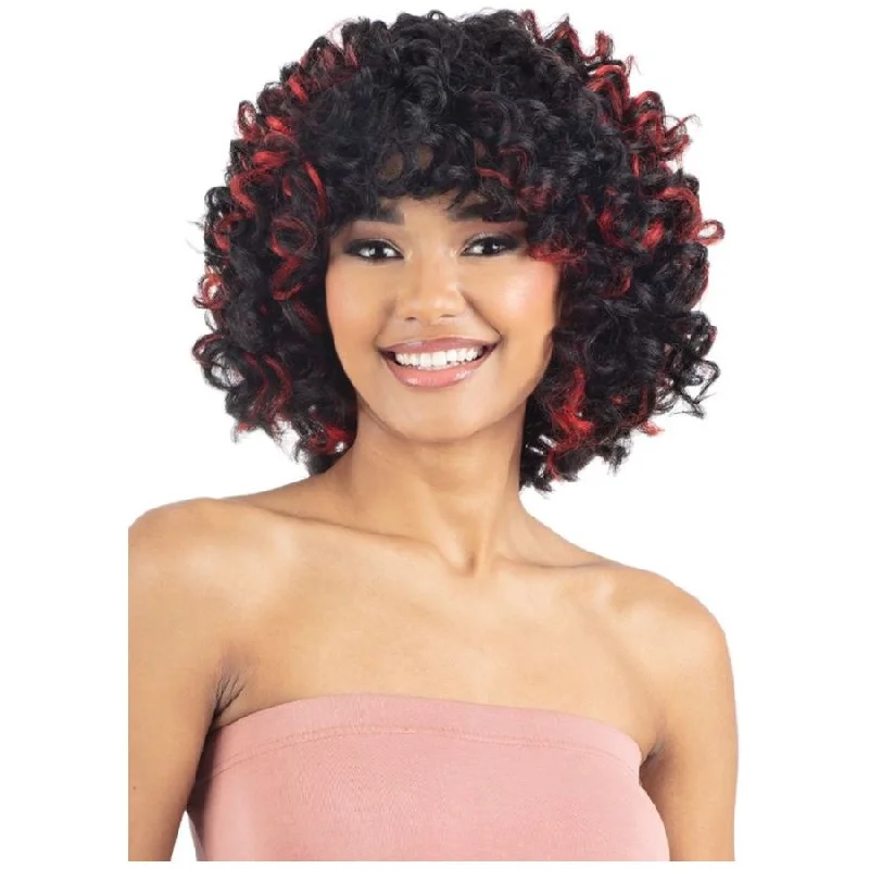 Layered bob wig to add volume and dimensionShake-N-Go Natural Me Synthetic Full Wig - Deep Curl