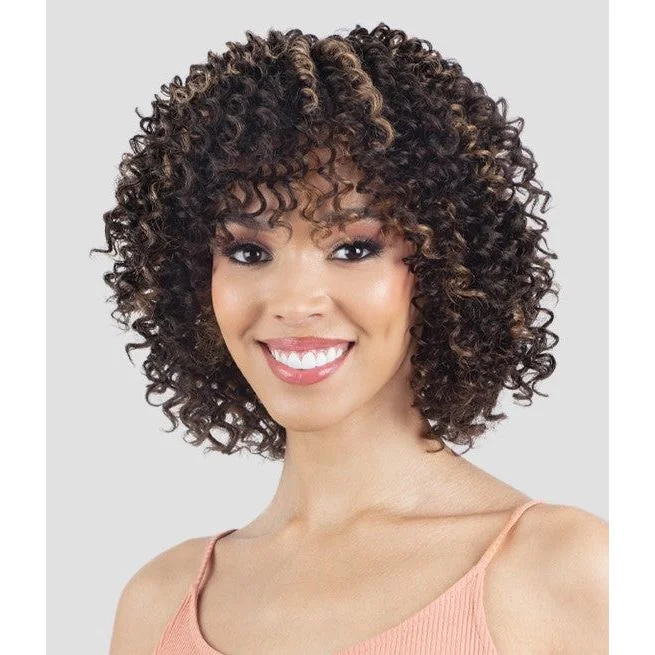 Synthetic bob wig with a natural - looking textureShake-N-Go Natural Me Synthetic Full Wig - Water Curl