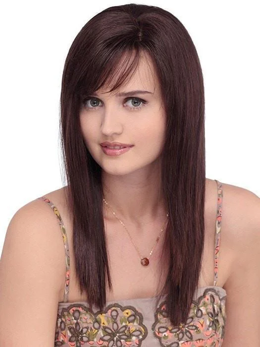 Long - length wig with a pre - bleached knot for a natural - looking scalpAshley by Louis Ferre | Synthetic Mono Top) | CLOSEOUT