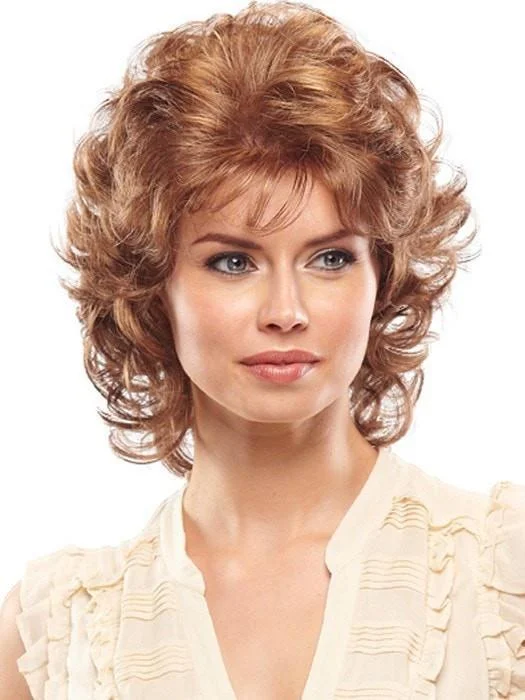 Long - length wig with a side - swept bang for a sophisticated lookBella by Jon Renau | Curly Monofilament Wig | CLOSEOUT