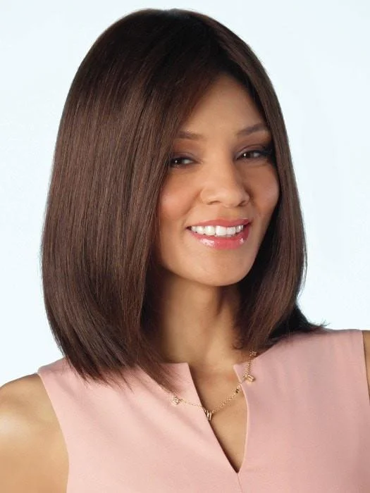 Long - length wig with a side - swept bang for a sophisticated lookBlair by Amore | Remy Human Hair Lace Front Wig (Mono Top) | CLOSEOUT