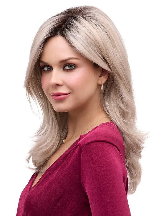 Long - length wig with a platinum - blonde color for a bold and trendy lookBobbi | Synthetic Lace Front Wig (Mono Top)