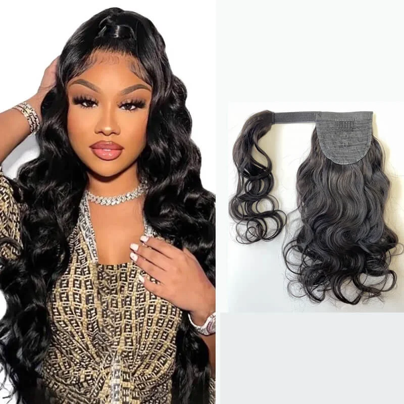 Human hair ponytails with a natural shine for a luxurious lookBody Wave Ponytail