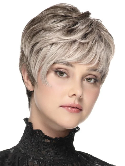 Long - length wig with a natural - looking root for a more realistic lookChopped Pixie | Synthetic Lace Front Wig (Mono Top)