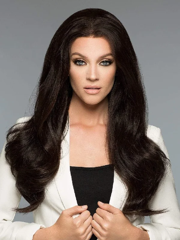 Long - length wig with a side - swept bang for a sophisticated lookChristina | Remy Human Hair Lace Front Wig (Hand-Tied)