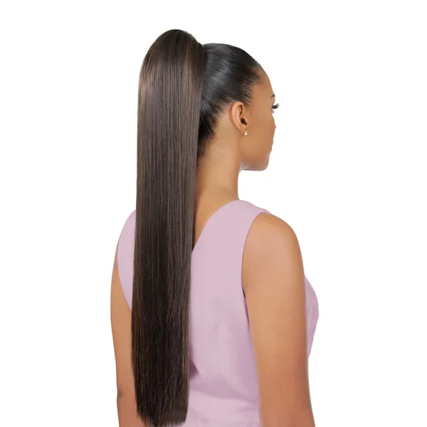 Straight ponytails with a sleek finish for a modern and polished lookEve Hair Drawstring FHP-037