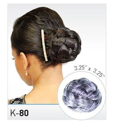 Ponytails with a natural - looking scalp for a more realistic appearanceGSI Braided Hair Bun K-80