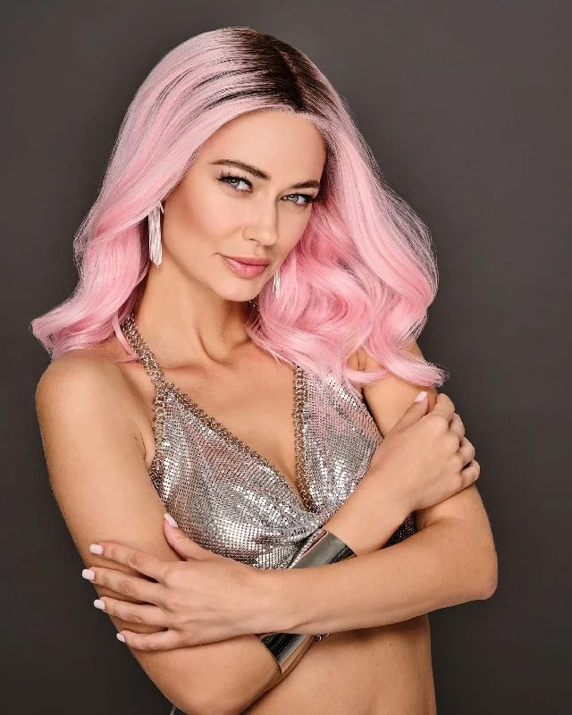 Long - length wig with a curly texture for a bold and stylish choiceHow Pink It Is Wig By Hairdo