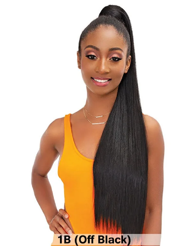 Low - profile ponytails for a sophisticated and understated styleJanet Collection Essentials Snatch & Wrap Ponytail - YAKY STRAIGHT 24