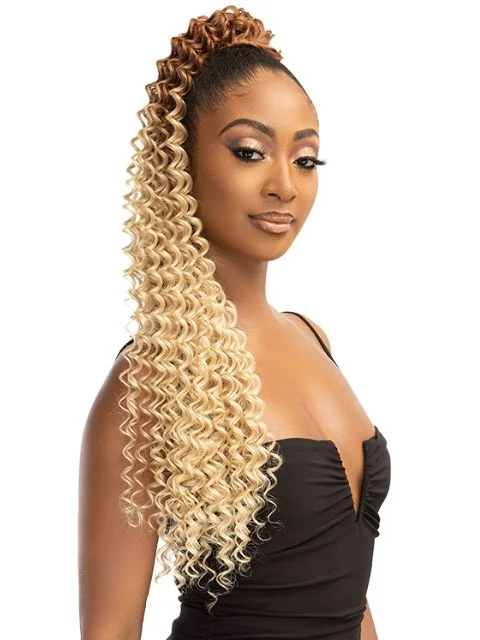 Black - colored ponytails for a classic and timeless appearanceJanet Collection Human Hair Prime Unimix Ponytail Remy Illusion Pony DEEP 32"