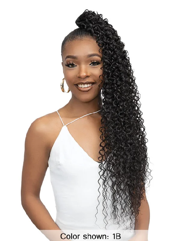 Ombre ponytails with a seamless color transition for a unique styleSALE! Janet Collection Remy Illusion Ponytail - WATER WAVE 32