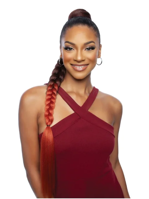 Human hair ponytails with a natural shine for a luxurious lookMane Concept Brown Sugar Wrap & Tie BS LONG BRAIDED WNT 36" - BSWNT94