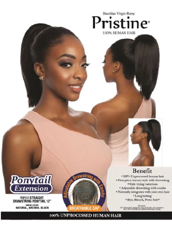 Blonde - colored ponytails for a sun - kissed and trendy lookMane Concept Pristine 100% Human Hair -STRAIGHT DRAWSTRING PONYTAIL 12"(PRPE05)