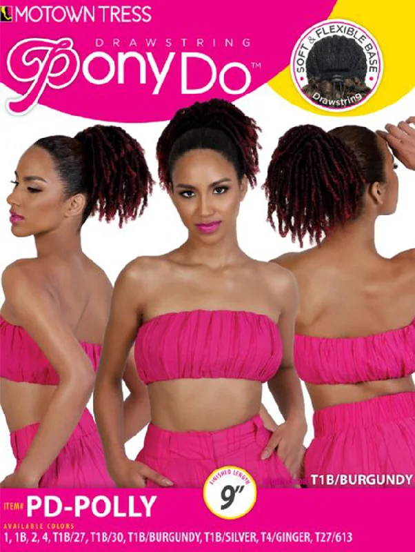 Curly ponytails with tight ringlets for a playful and feminine vibeMotown Tress Ponydo Drawstring Ponytail - PD-POLLY